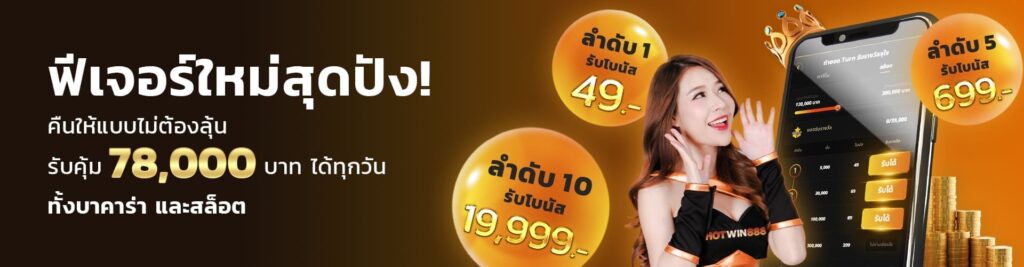 Awesome new feature! Get 78,000 for both baccarat and slots By Hotwin888
